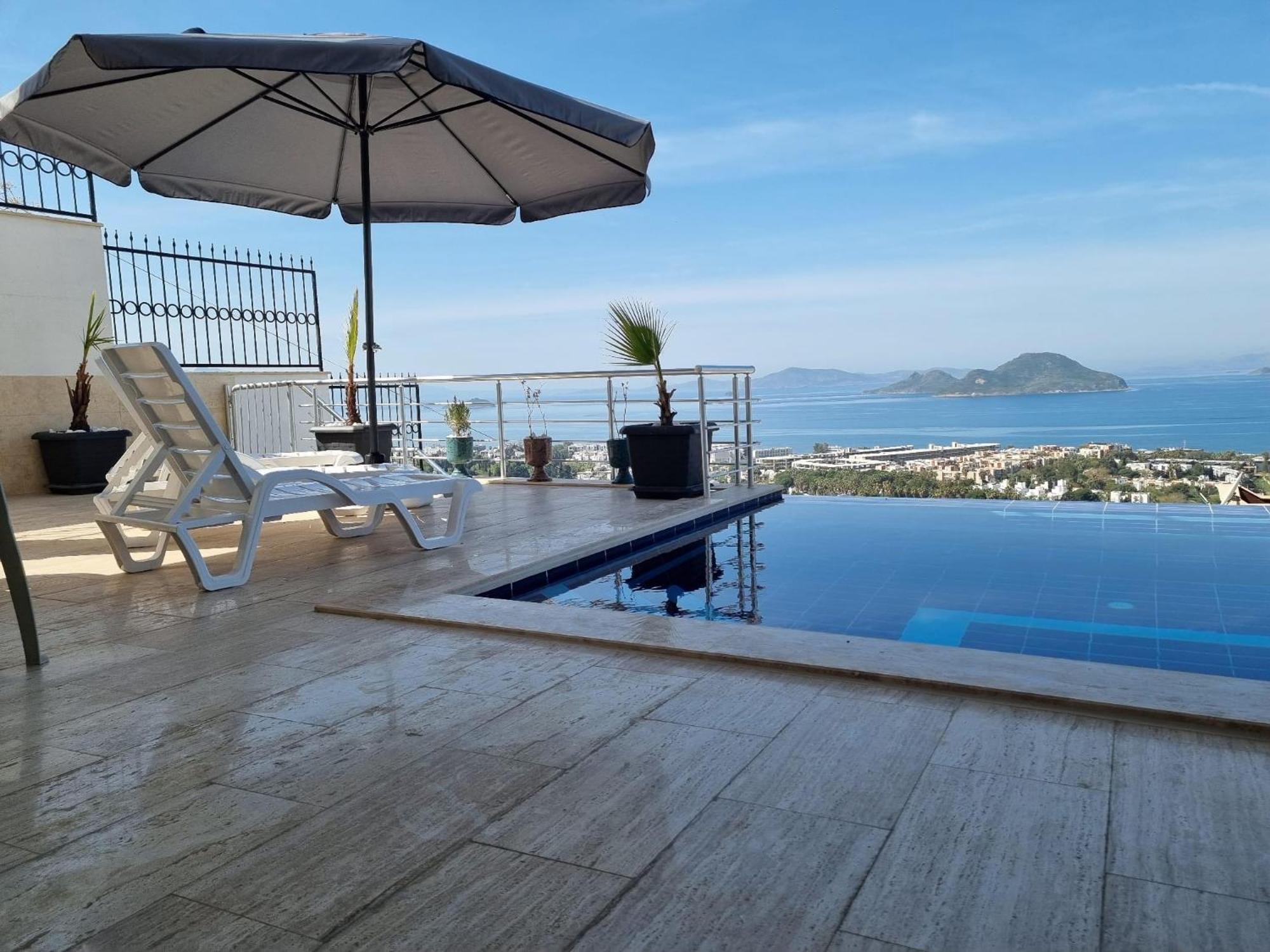 Bodrum Eason Villa & House 350M2 Full Sea View With Private Infinity Pool Exterior foto